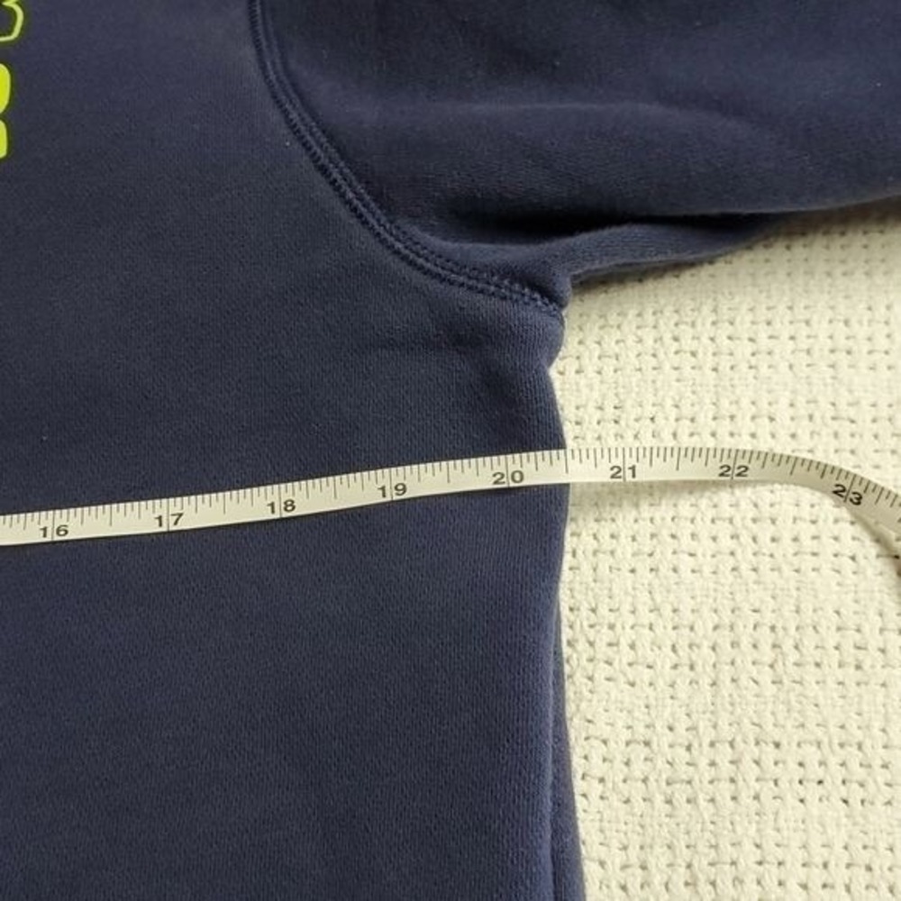 Under Armour Loose Vibrant Logo Blue & Yellow Sz. S/P Hoodie with Pockets - Picture 8 of 10